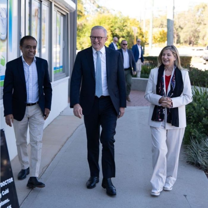 Dr Kiran Puttappa with Prime minister of Australia In Mundaring Urgent Care Clinic