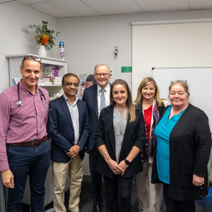 Dr Kiran Puttappa with Prime minister of Australia In Mundaring Urgent Care Clinic