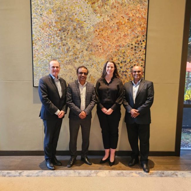 Dr Kiran puttappa with AMA Federal President Danielle McMullen, Vice President Julian Rait and the team